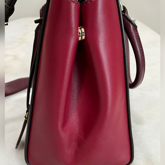 Michael Kors Brooklyn Red and Brown Tote Bag - Picture 5 of 6